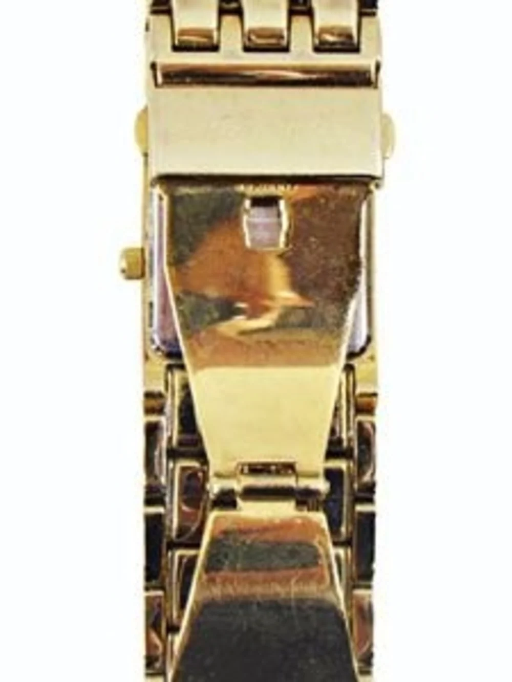 Michael Kors Gold Tone Rectangular Watch Stainless Steel Bracelet